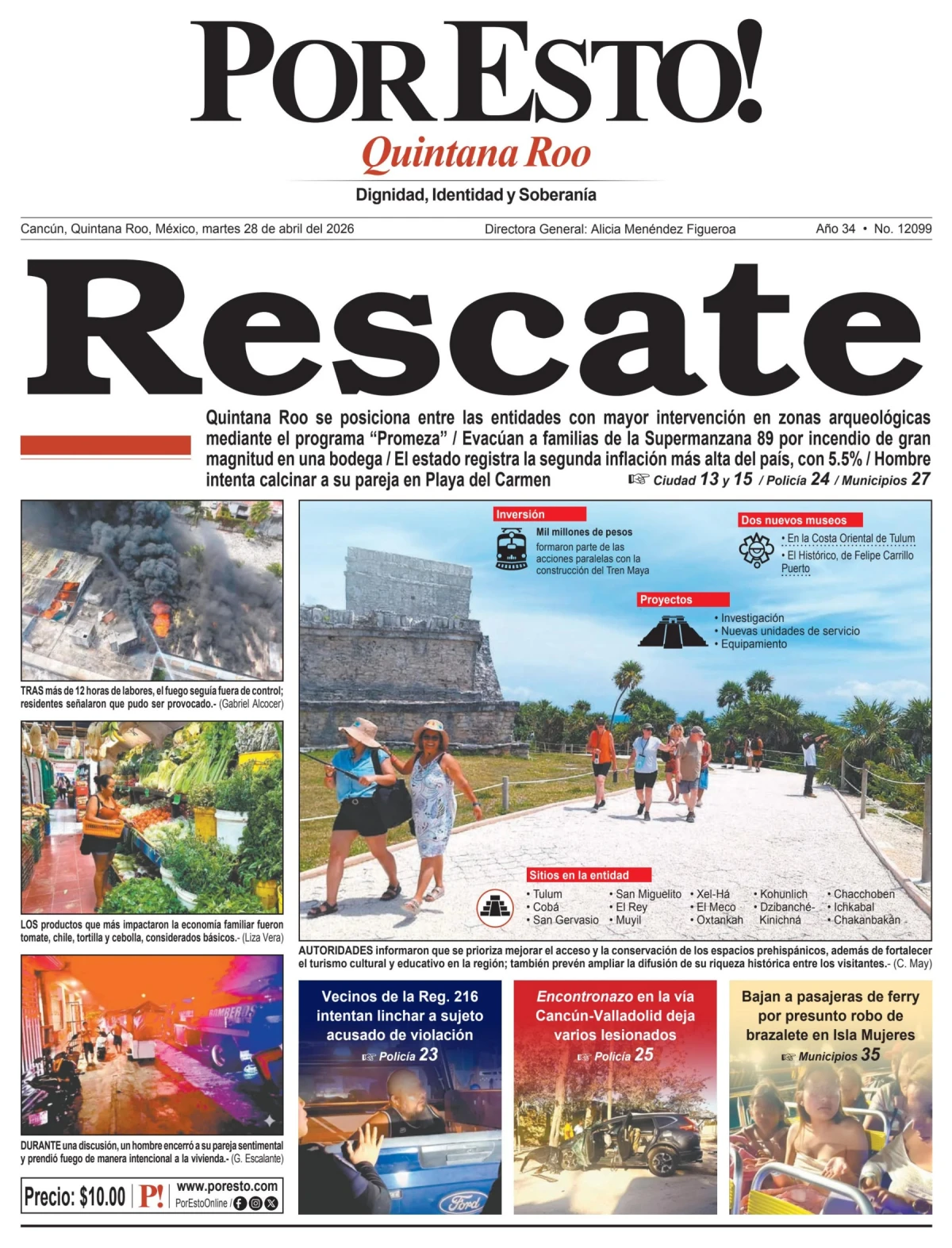 Portada de Por Esto (quintana Roo Cancun)