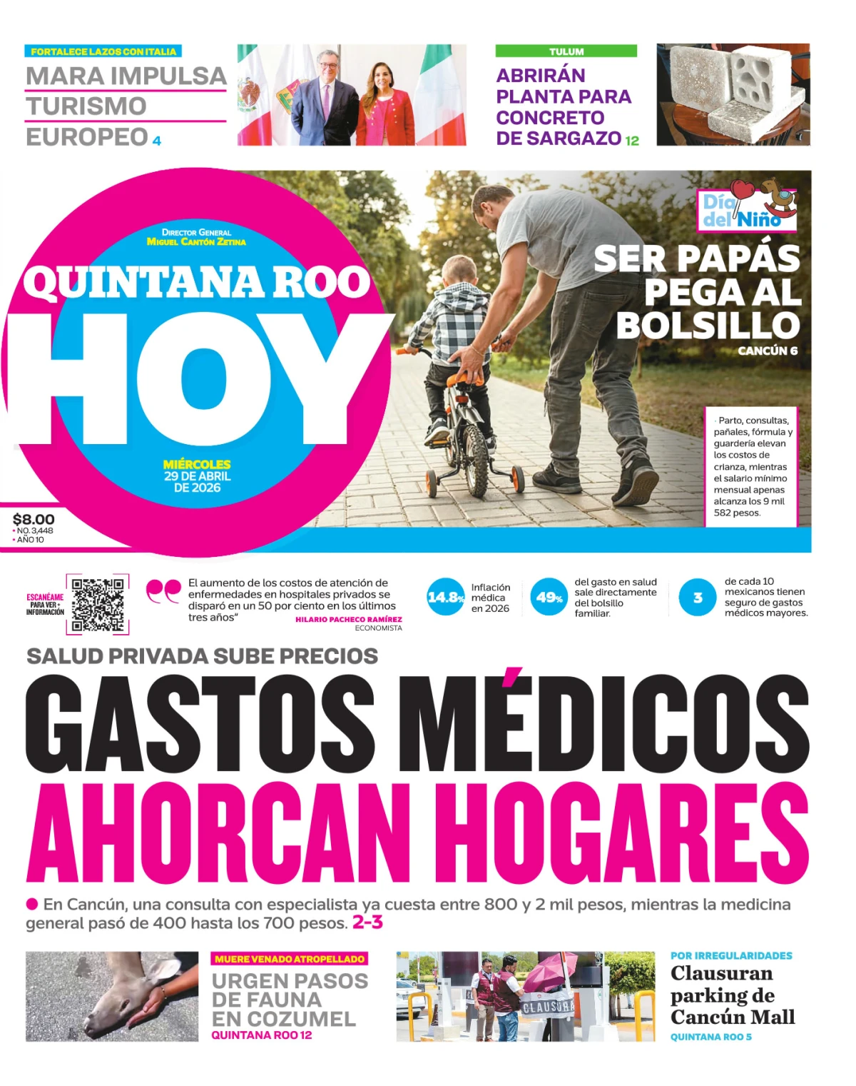 Portada de Quintana Roo Hoy (portada)
