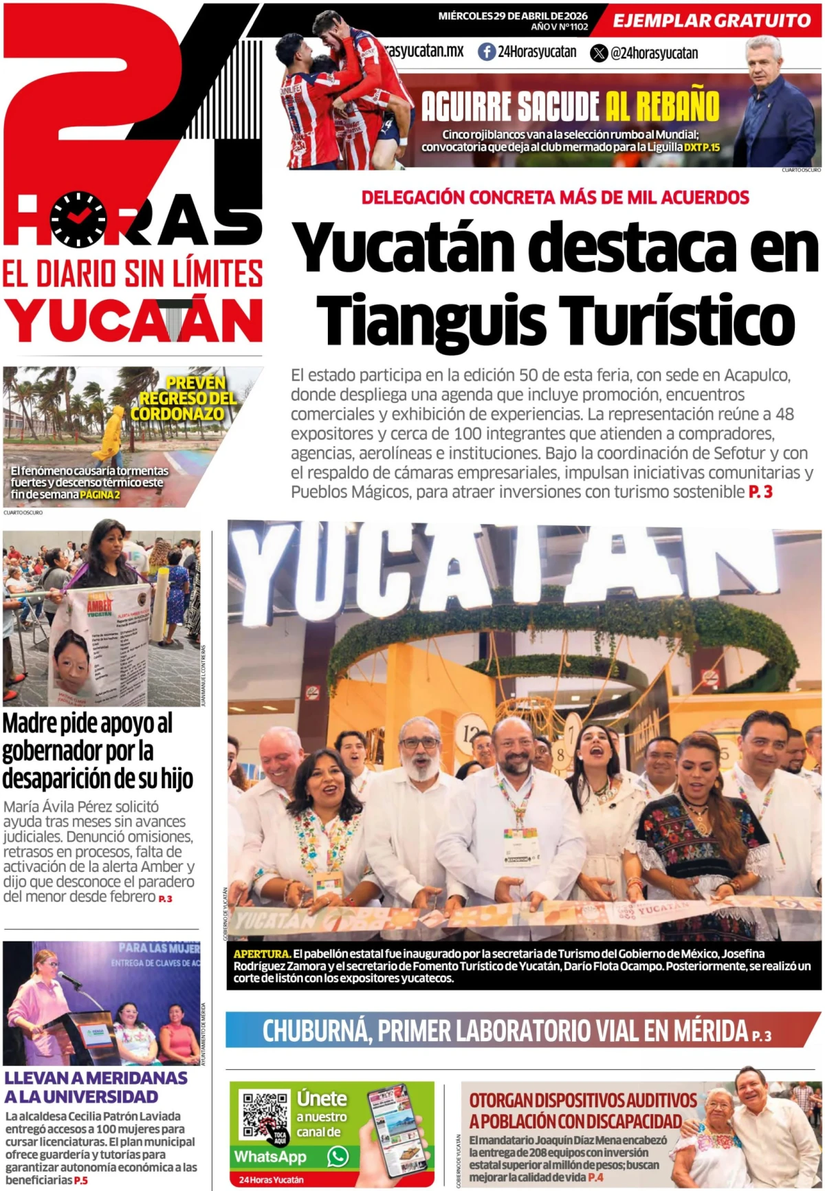 Portada de 24 Horas Yucatan