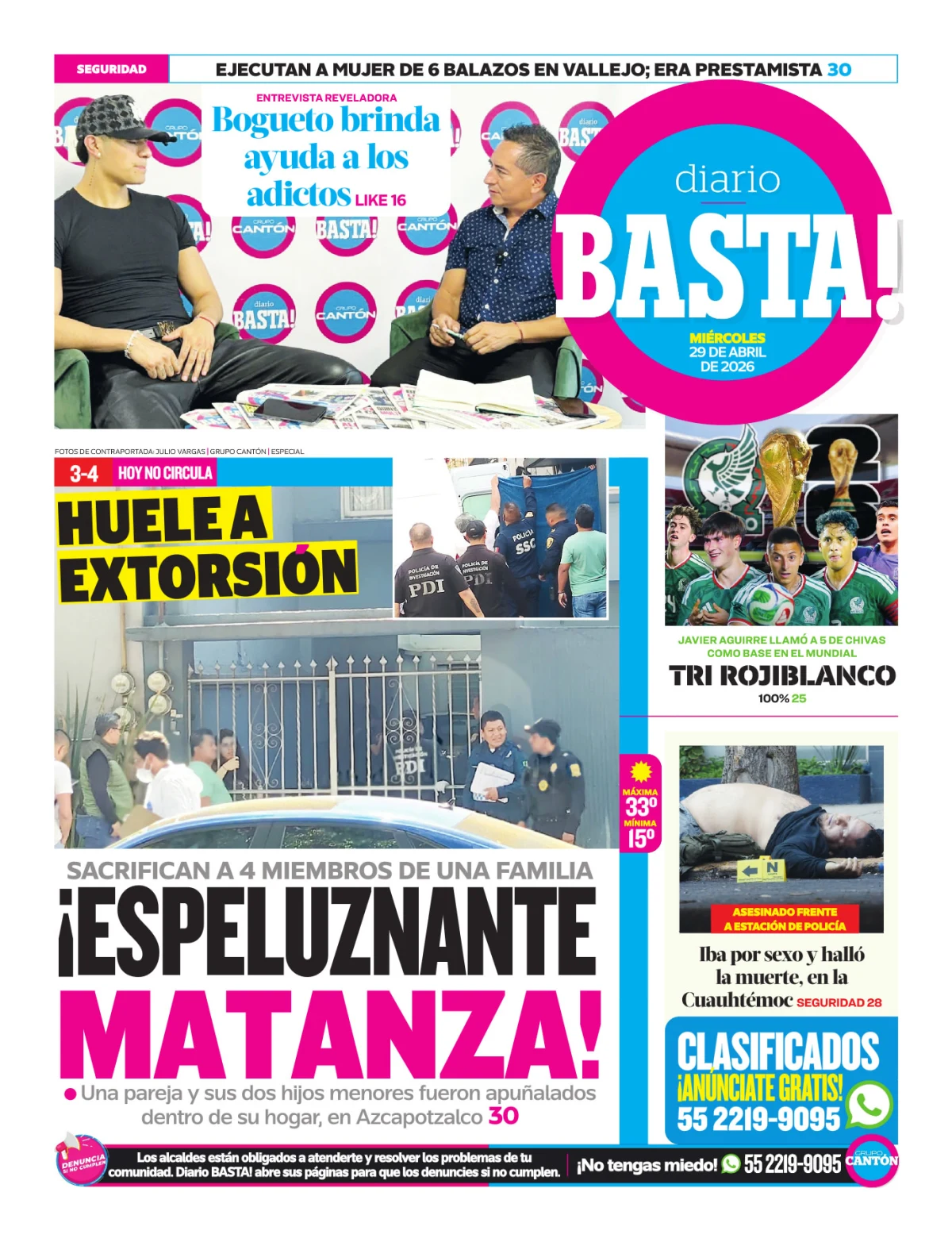 Portada de Basta! (contraportada)