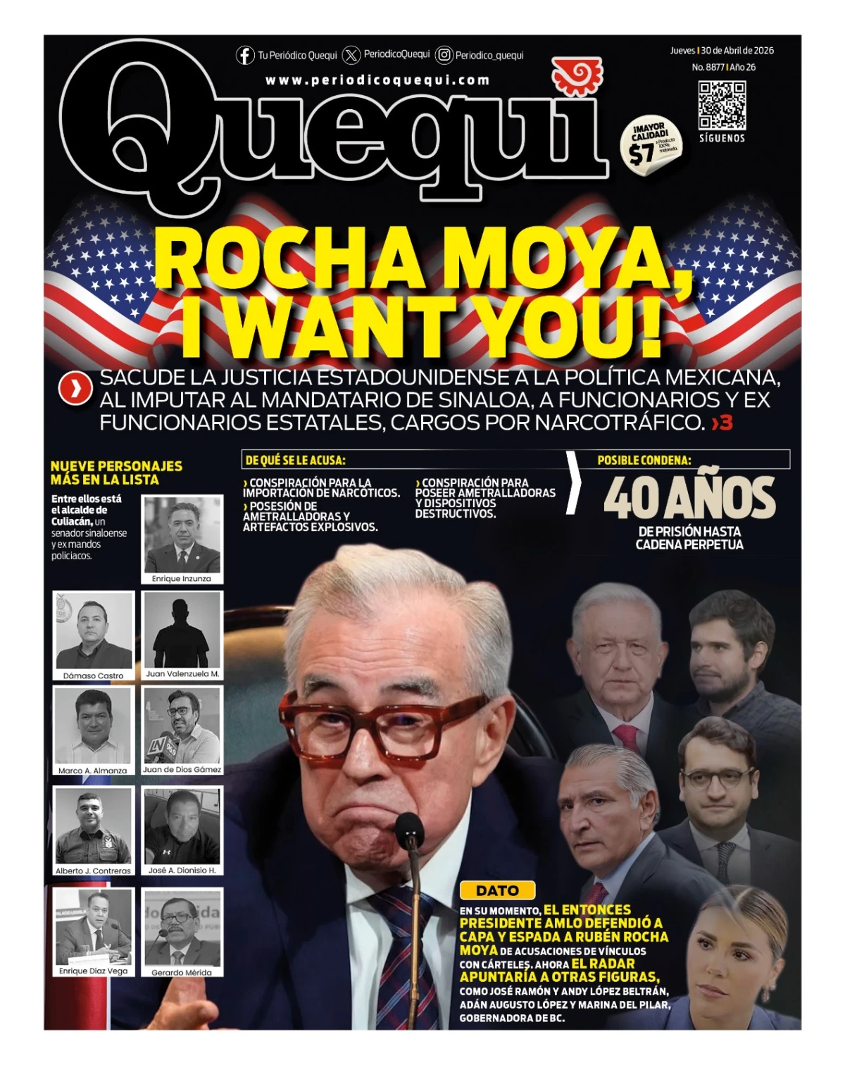 Portada de Quequi del jueves, 30 de abril de 2026