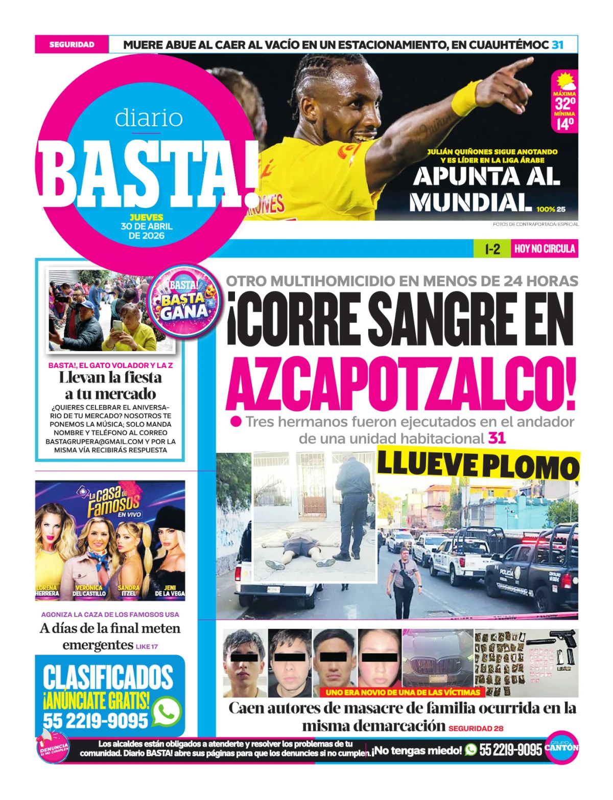 Portada de Basta! (contraportada)