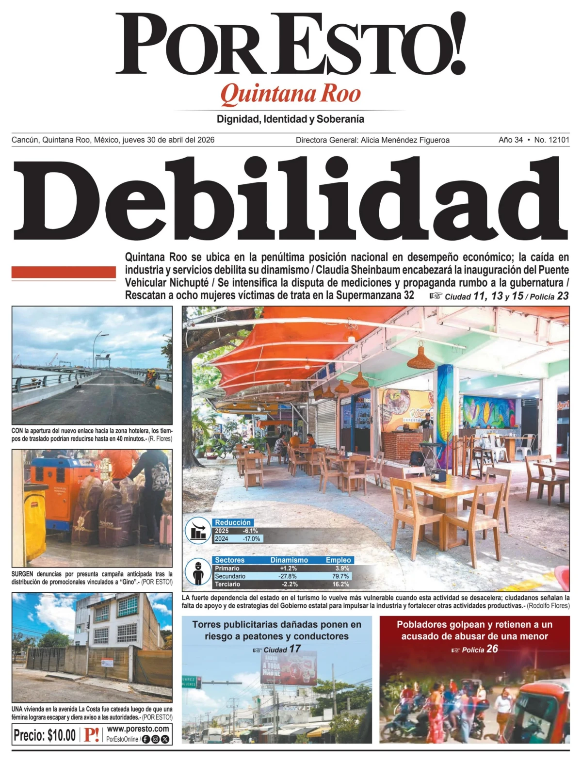 Portada de Por Esto (quintana Roo Cancun)