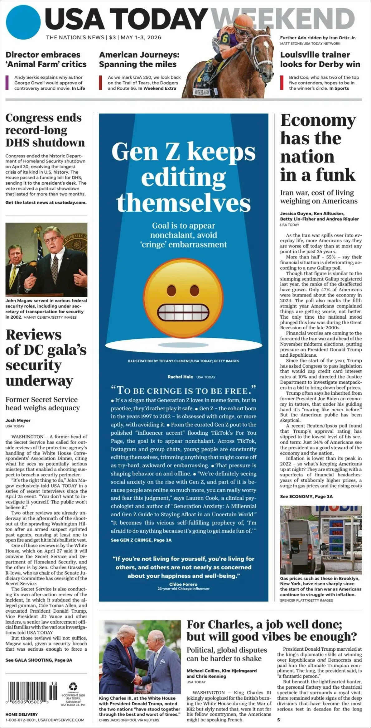 Portada de Usa Today