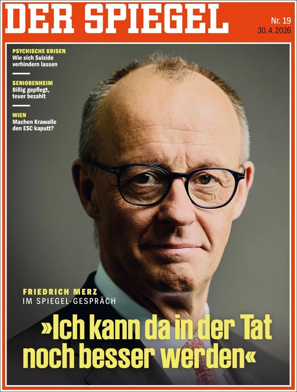 Portada de Der Spiegel del viernes, 1 de mayo de 2026