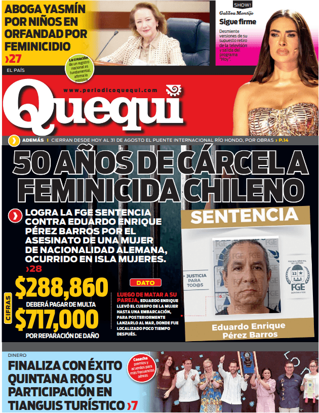 Portada de Quequi (contraportada) del viernes, 1 de mayo de 2026