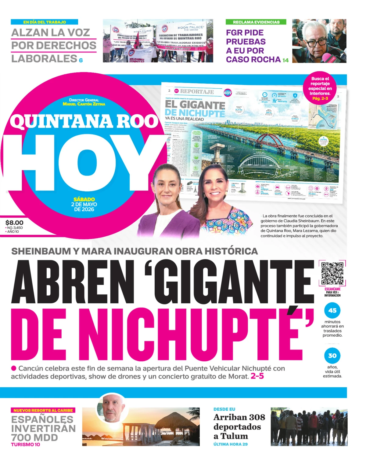Portada de Quintana Roo Hoy (portada)