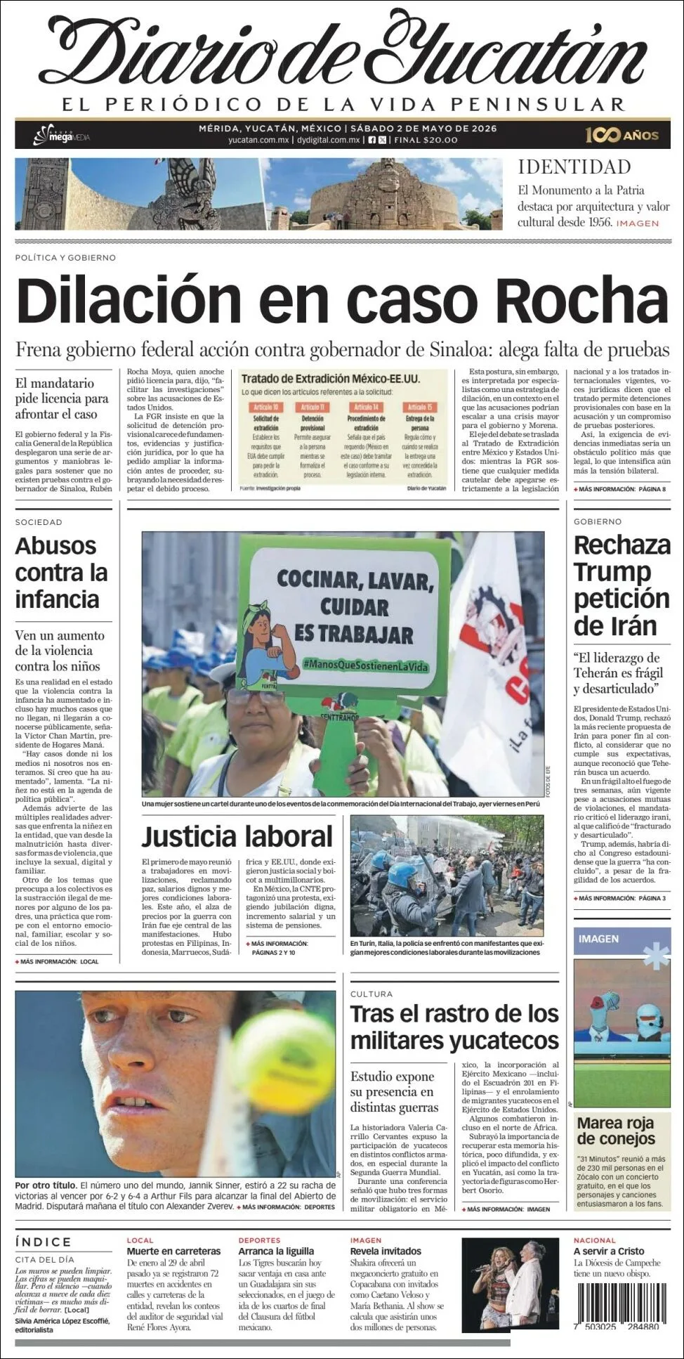 Portada de Diario de Yucatán