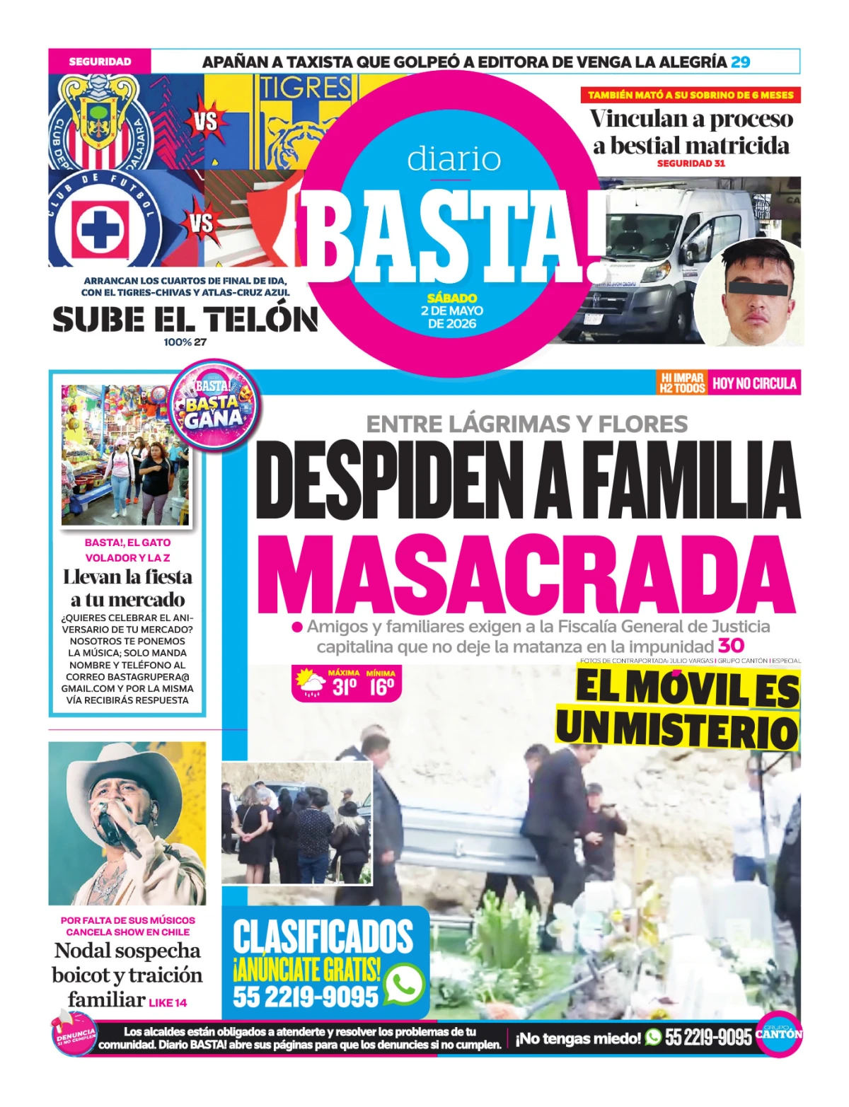 Portada de Basta! (contraportada)
