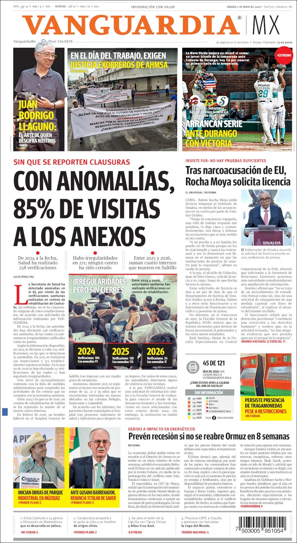 Portada de Vanguardia