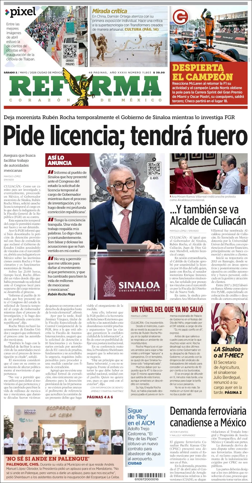 Portada de Reforma