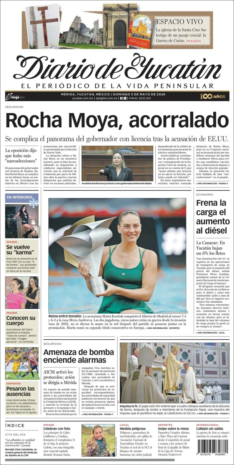 Portada de Diario de Yucatán