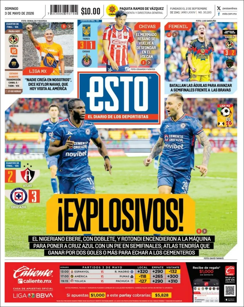 Portada de Esto del domingo, 3 de mayo de 2026