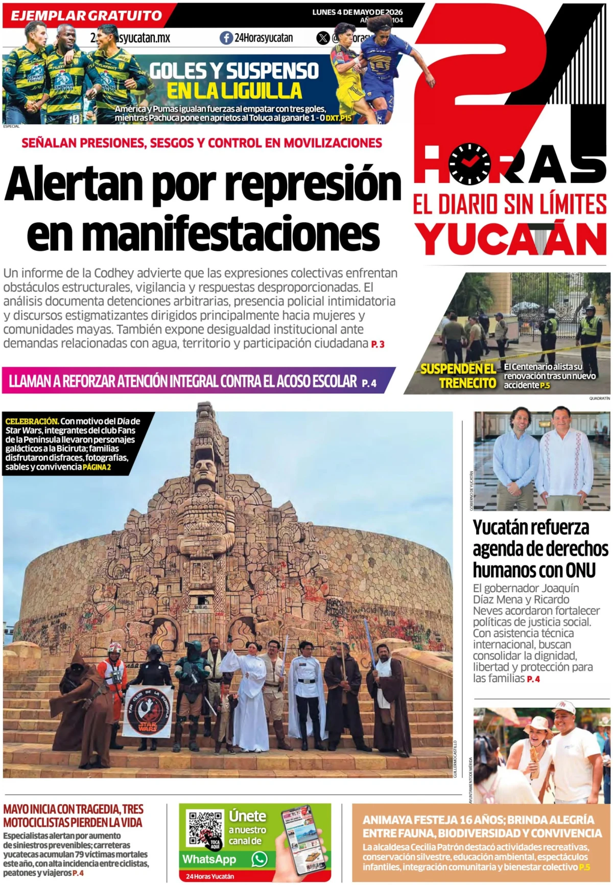 Portada de 24 Horas Yucatan