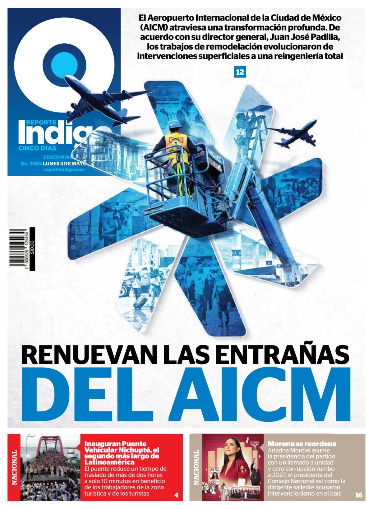 Portada de Reporte Indigo Nacional del lunes, 4 de mayo de 2026