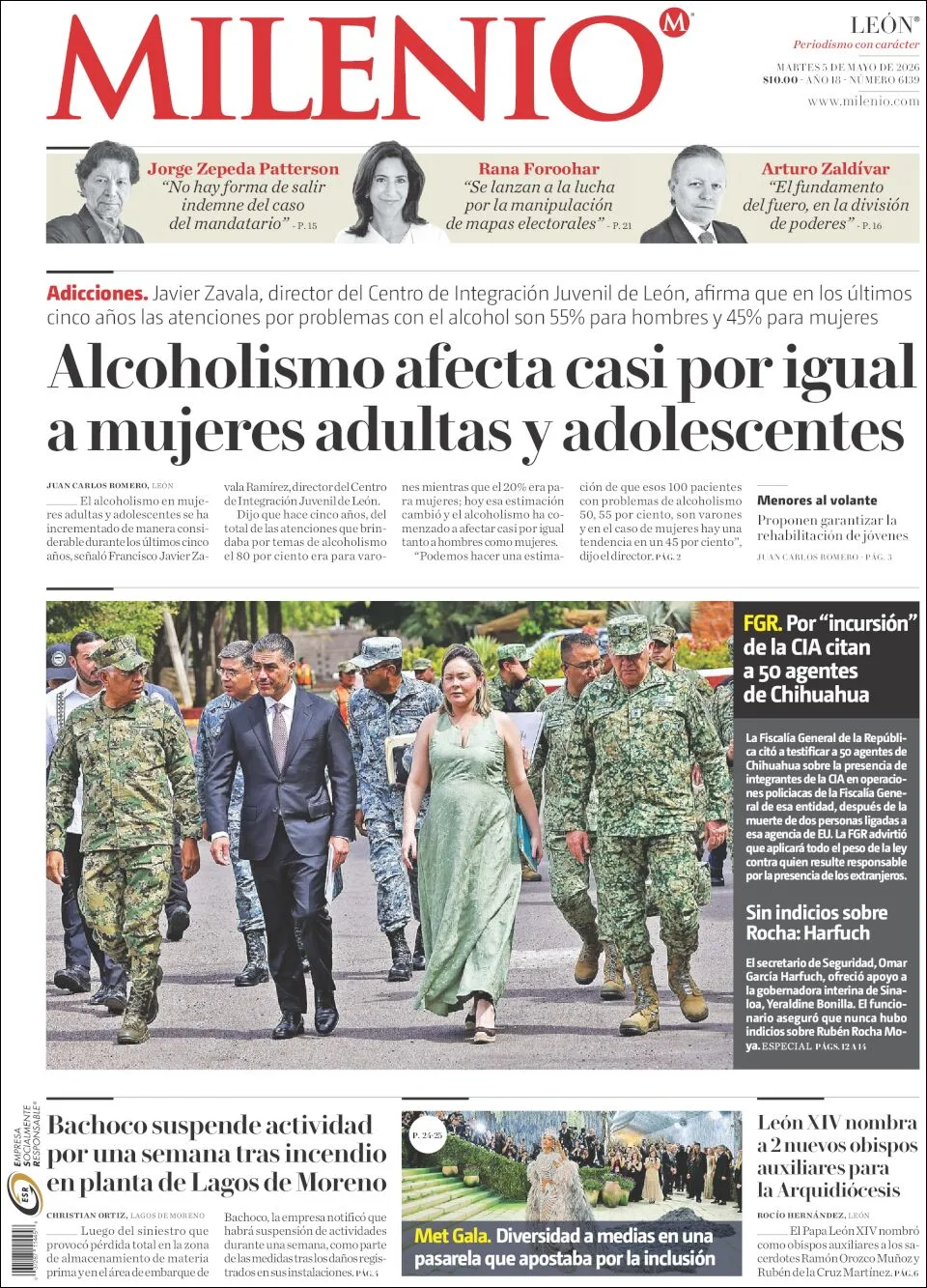 Portada de Milenio Leon del martes, 5 de mayo de 2026