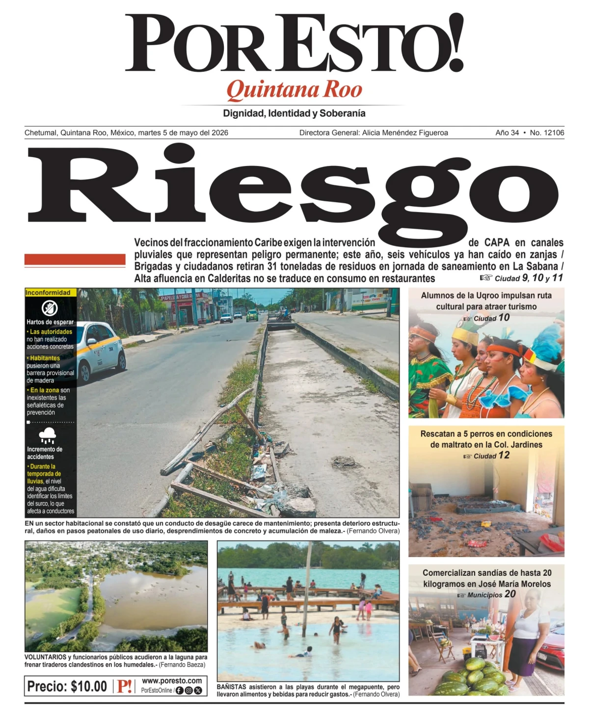 Portada de Por Esto (quintana Roo Chetumal)