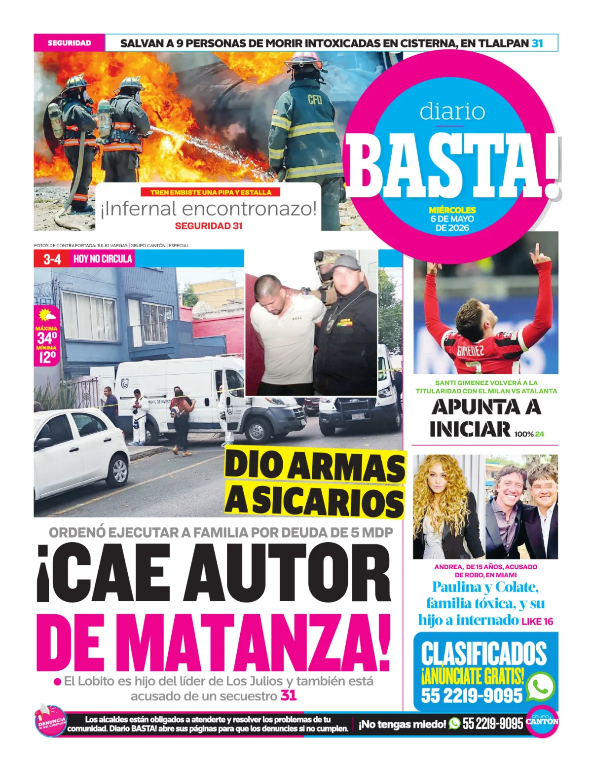 Portada de Basta! (contraportada)