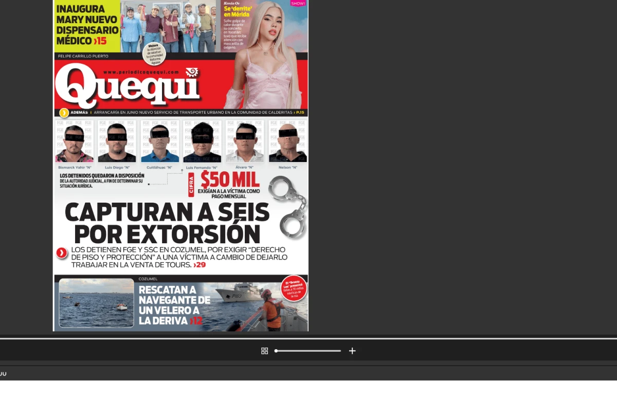 Portada de Quequi (contraportada) del miércoles, 6 de mayo de 2026