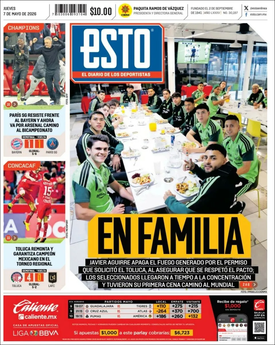 Portada de Esto del jueves, 7 de mayo de 2026