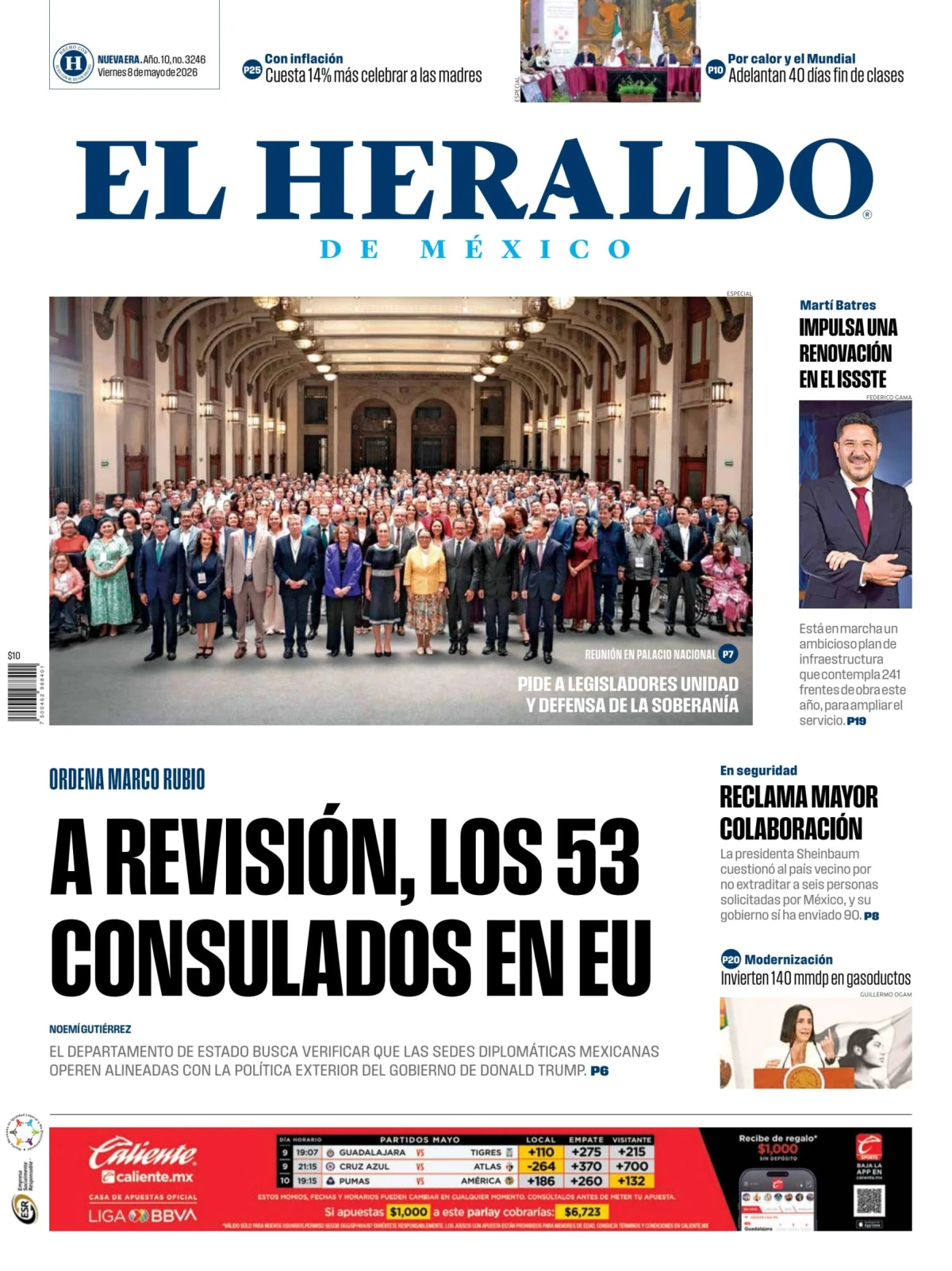 Portada de El Heraldo de Mexico