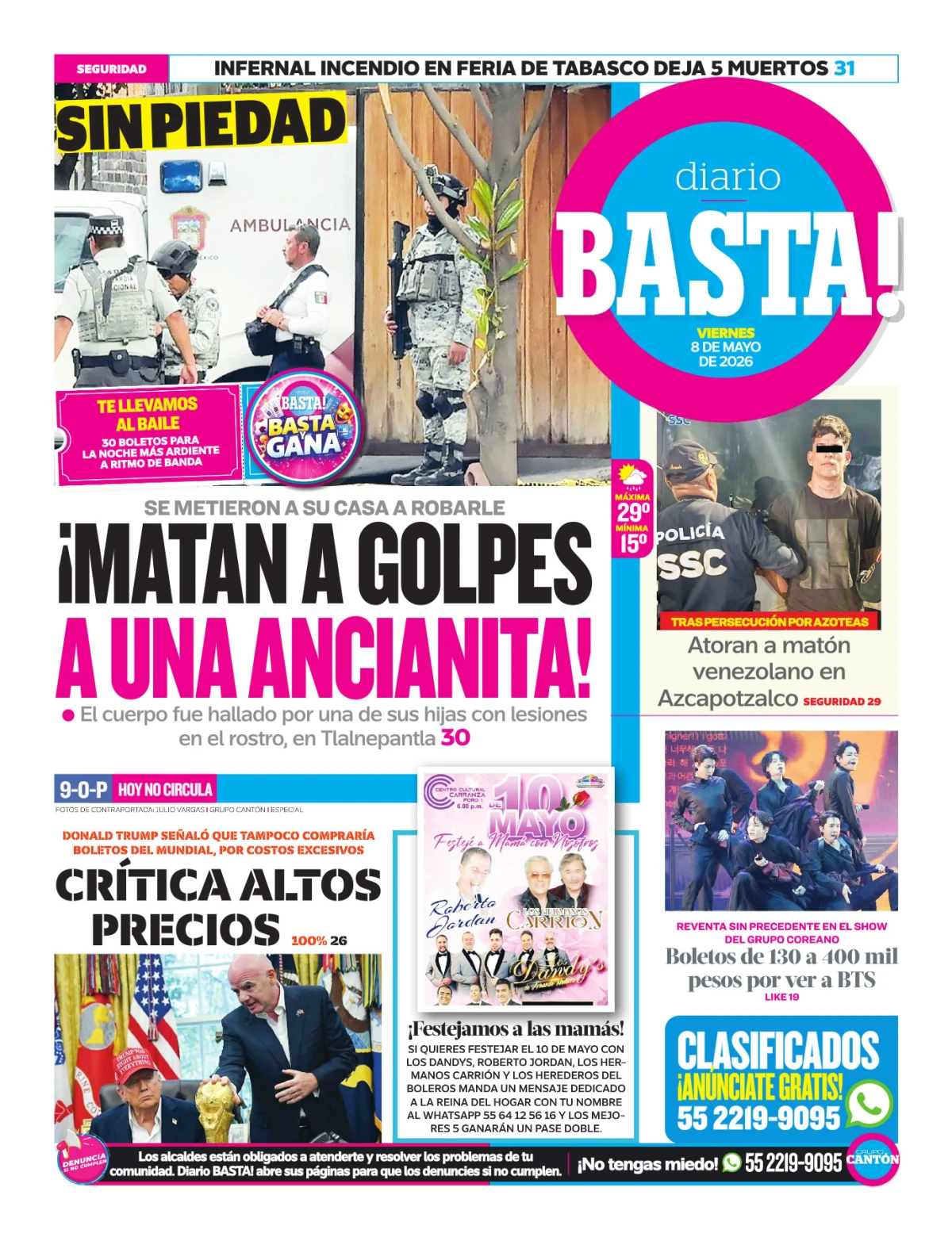 Portada de Basta! (contraportada)