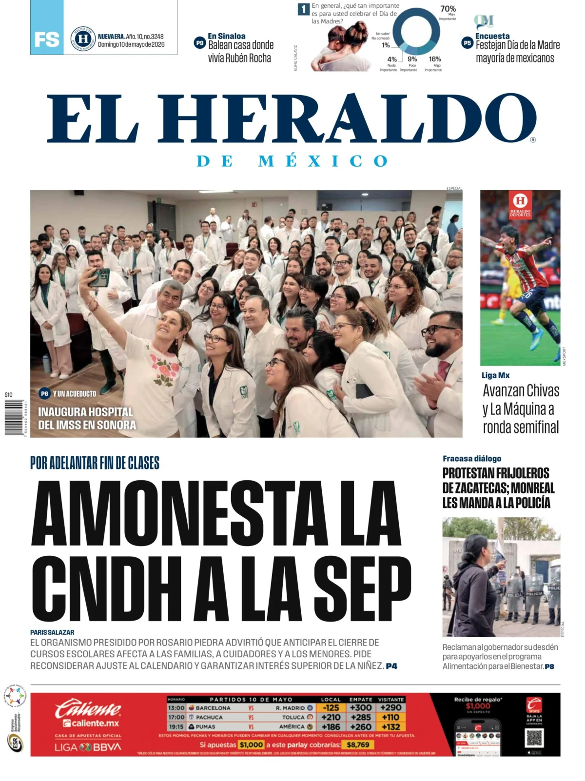 Portada de El Heraldo de Mexico