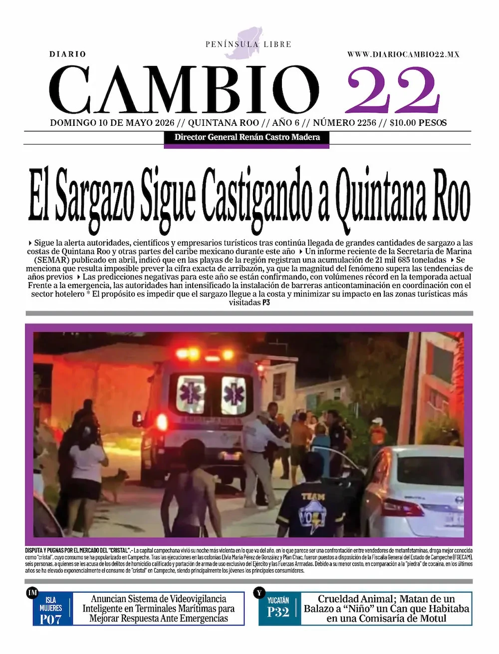 Portada de Diario Cambio 22 (portada)