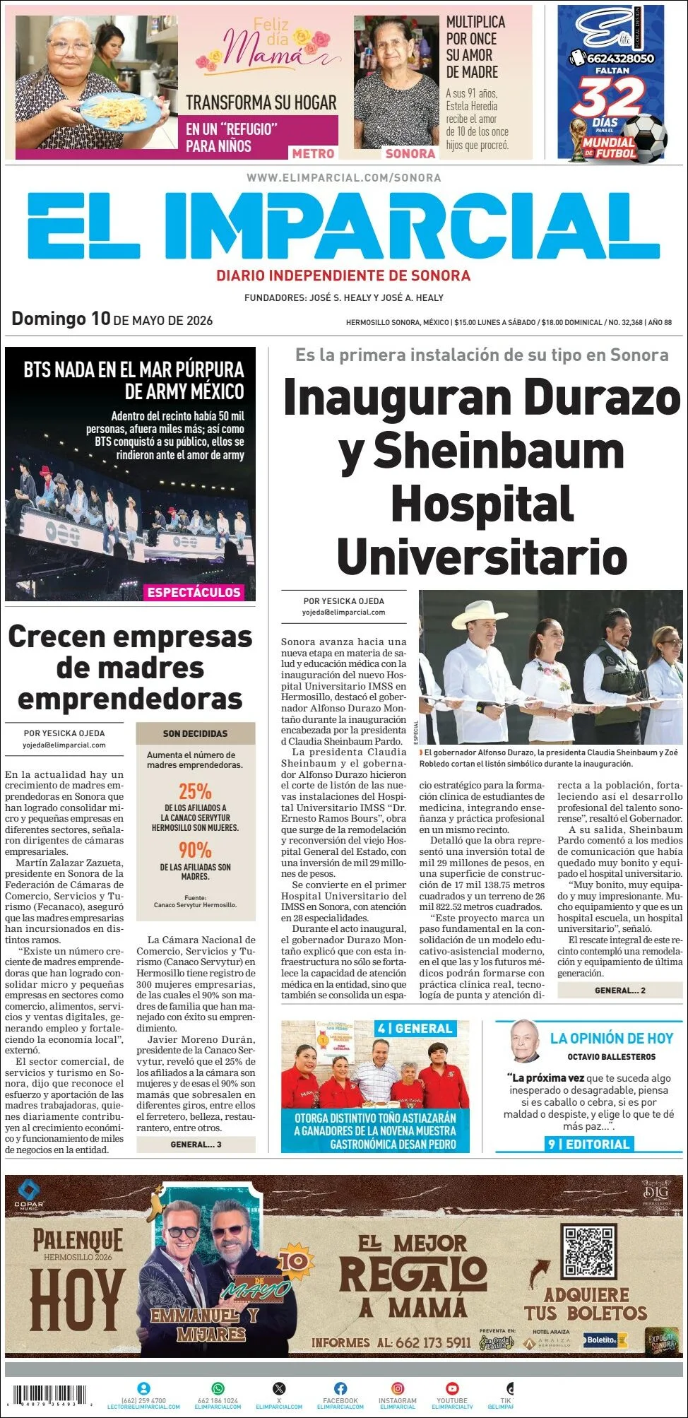Portada de El Imparcial