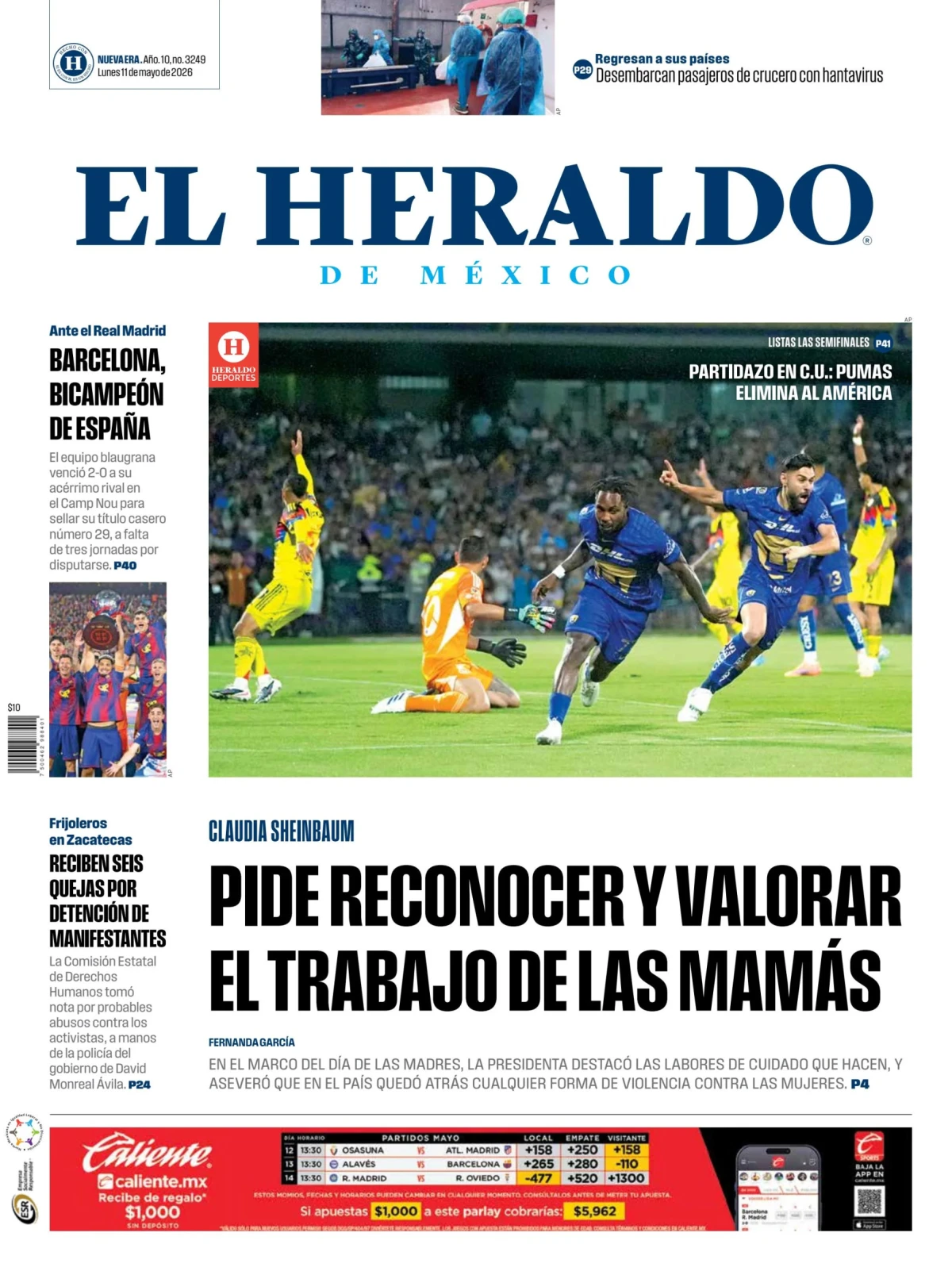 Portada de El Heraldo de Mexico