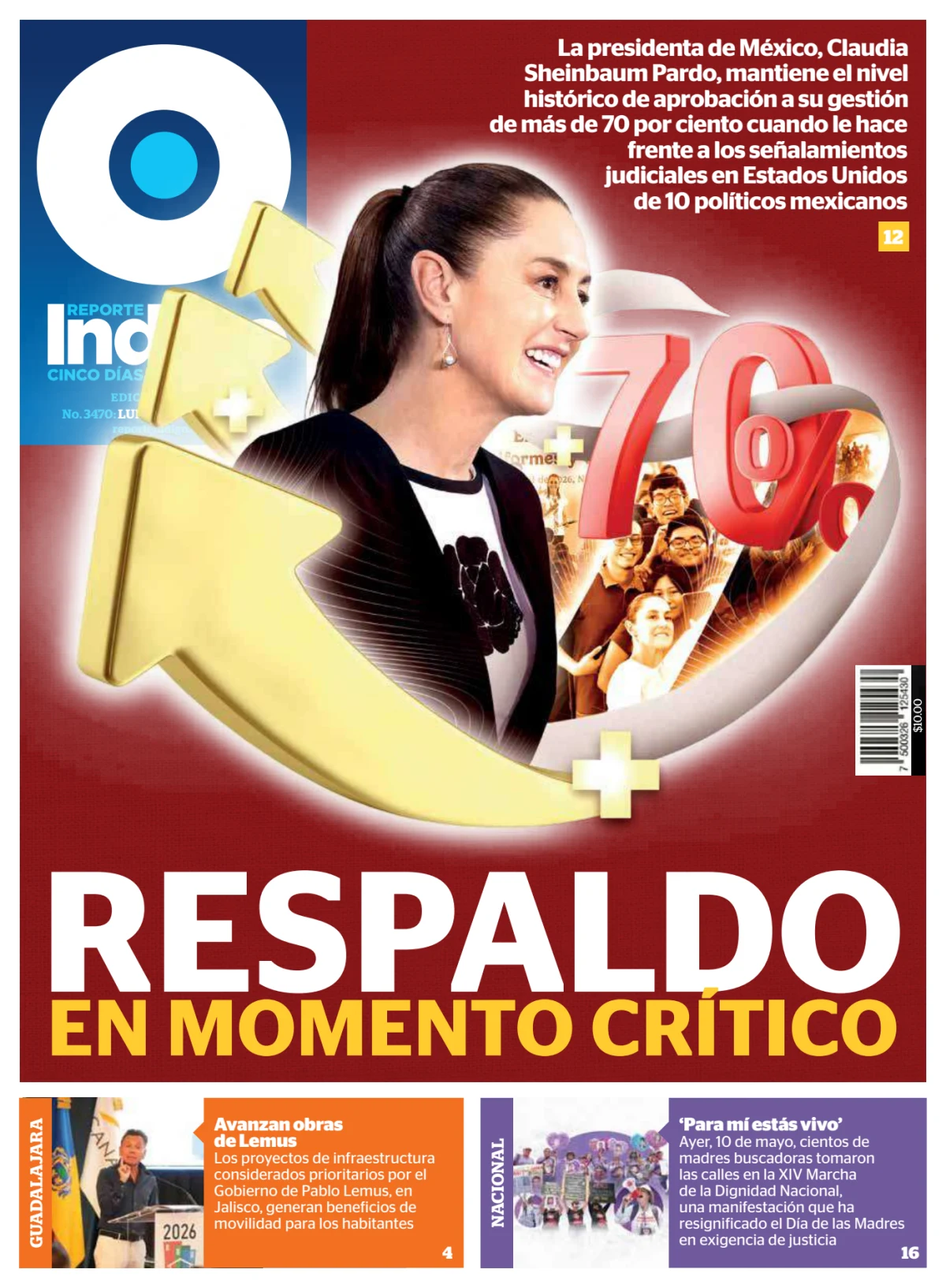 Portada de Reporte Indigo Nacional del lunes, 11 de mayo de 2026