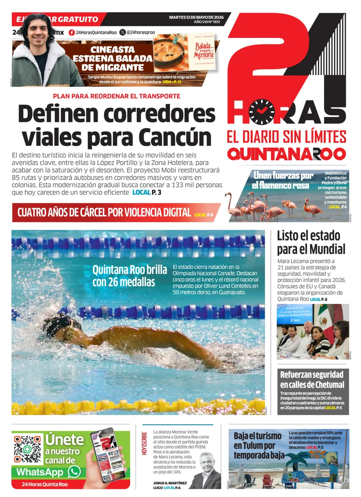 Portada de 24 Horas Quintana Roo