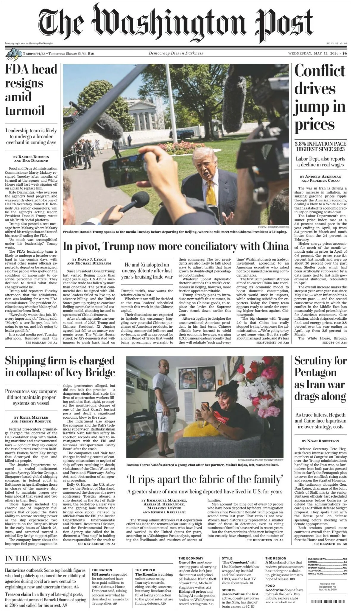 Portada de The Washington Post