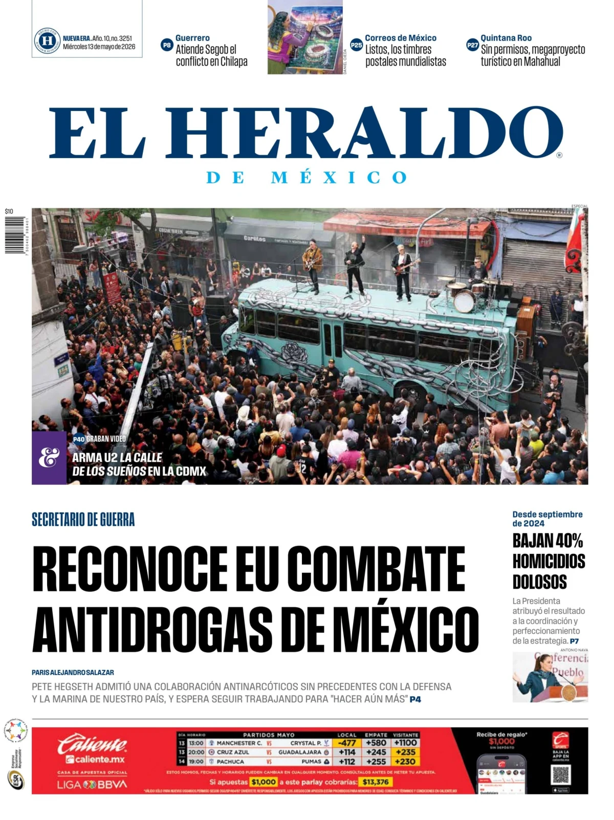 Portada de El Heraldo de Mexico