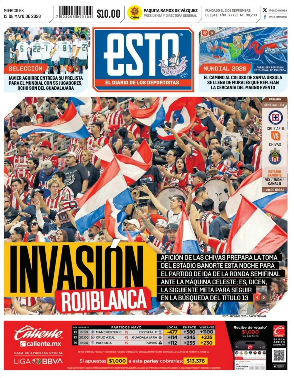 Portada de Esto del miércoles, 13 de mayo de 2026