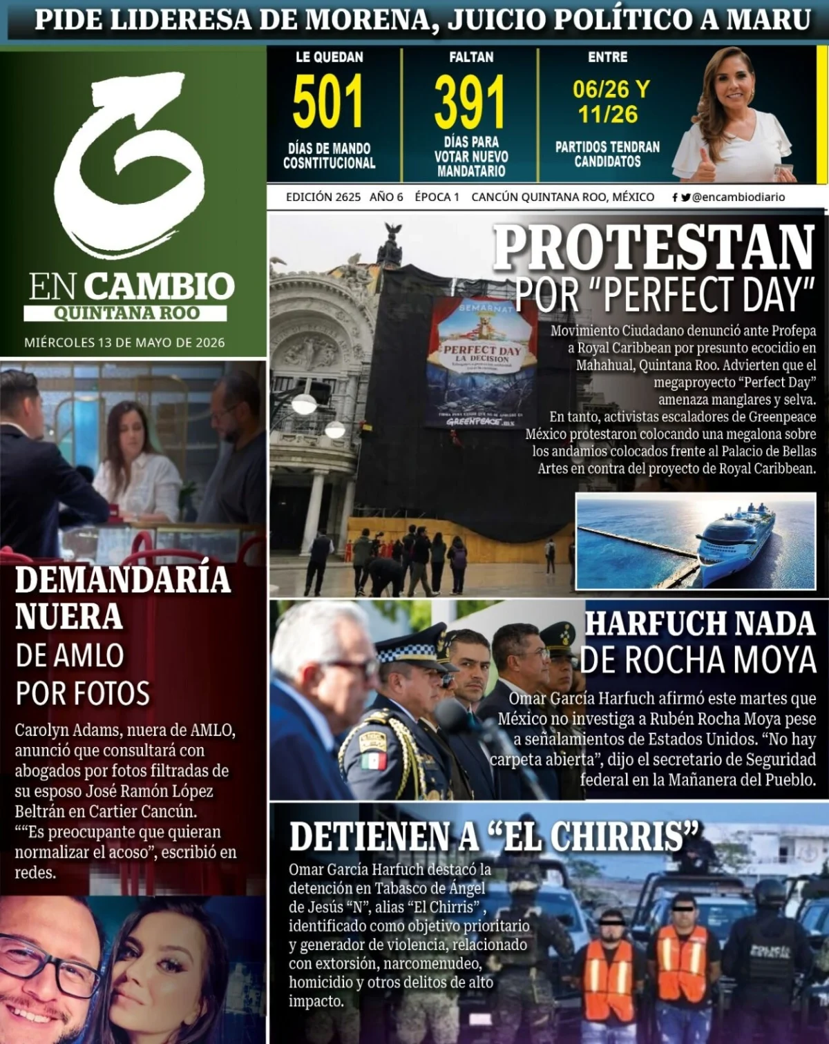 Portada de En Cambio - Quintana Roo (portada)