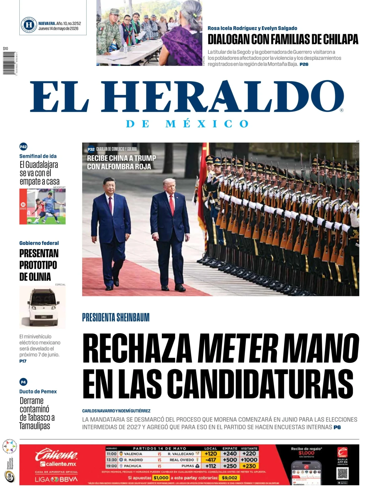 Portada de El Heraldo de Mexico