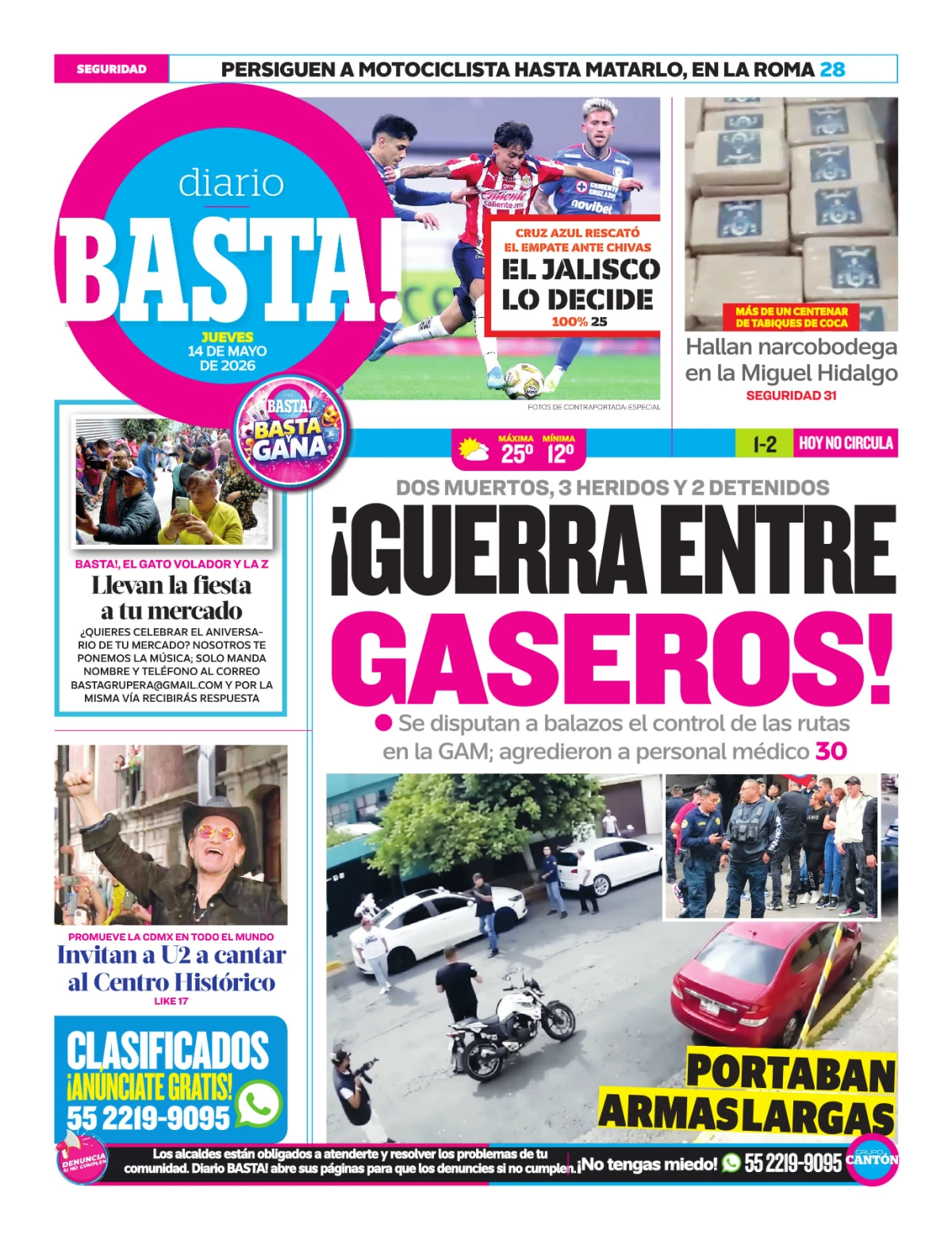 Portada de Basta! (contraportada)