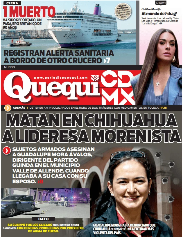 Portada de Quequi CDMX (contraportada) del jueves, 14 de mayo de 2026