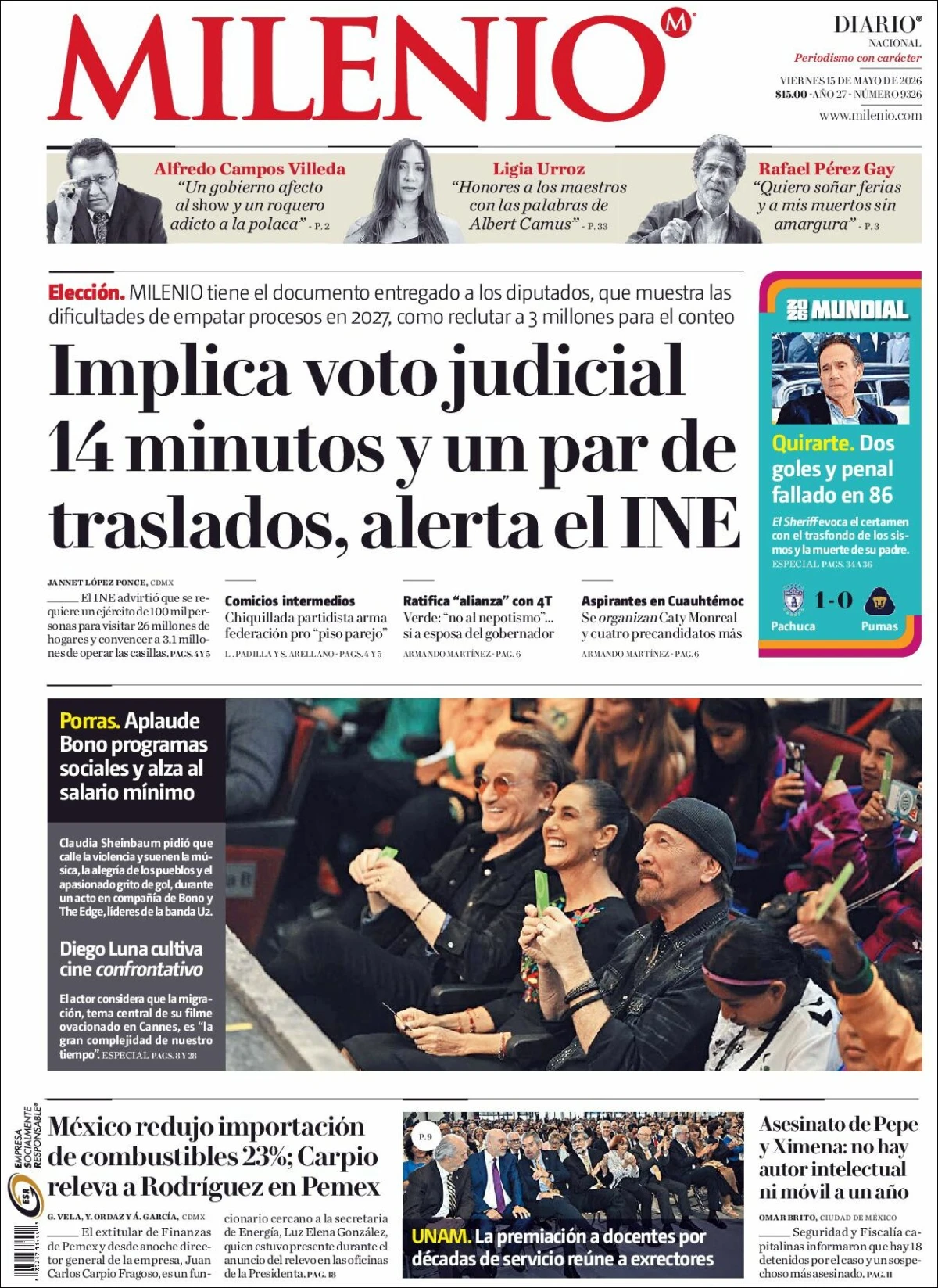 Portada de Milenio