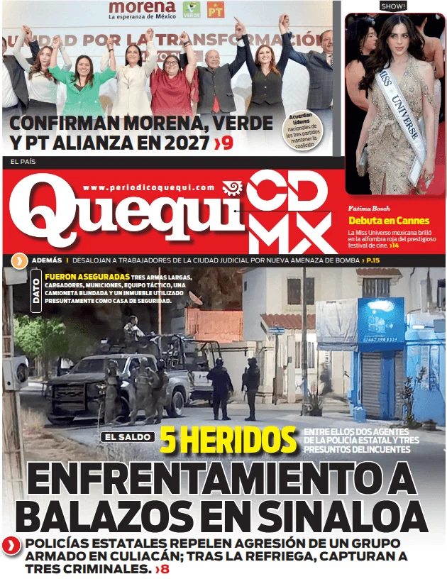 Portada de Quequi CDMX (contraportada) del viernes, 15 de mayo de 2026