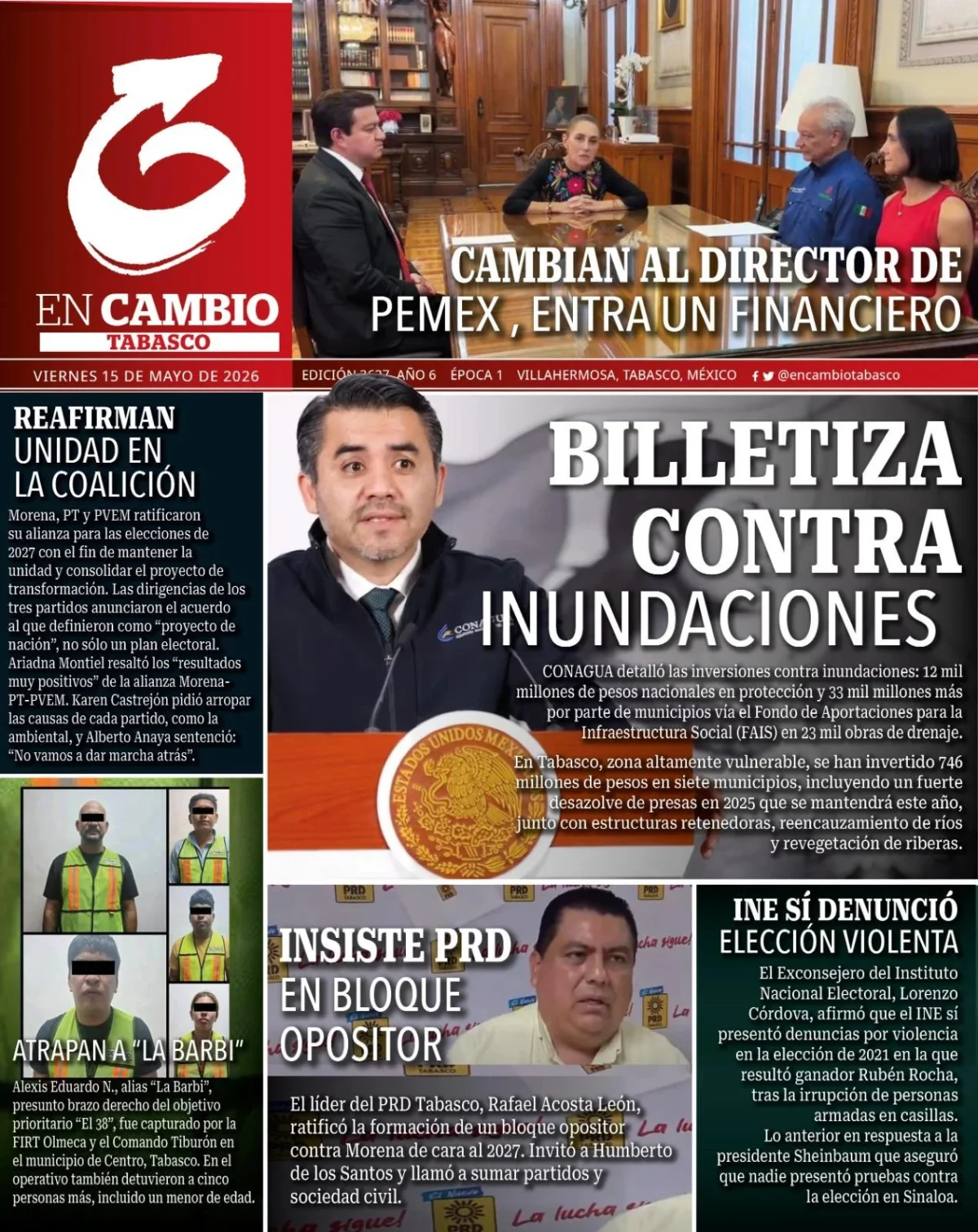 Portada de En Cambio - Tabasco (portada)