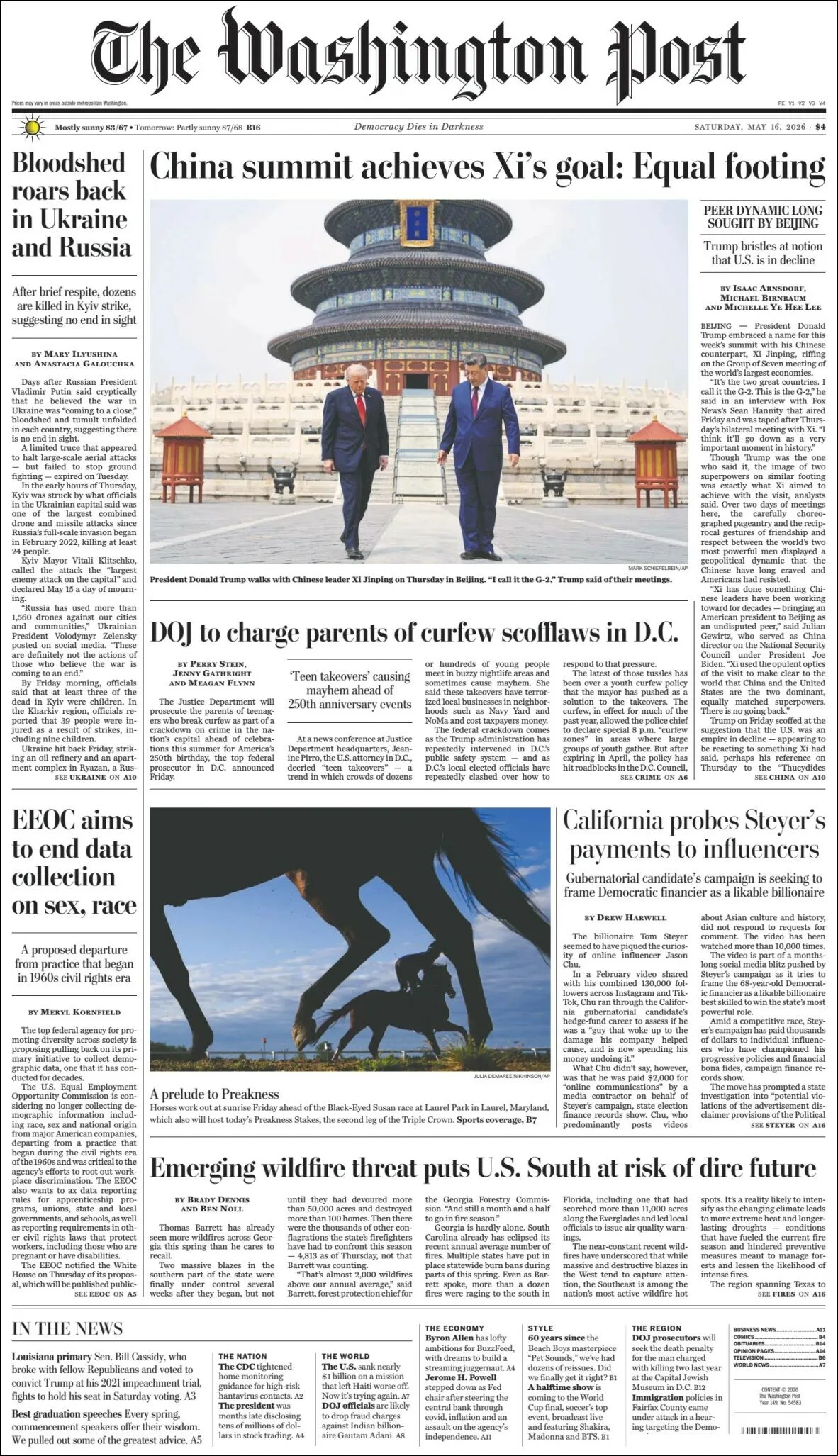 Portada de The Washington Post