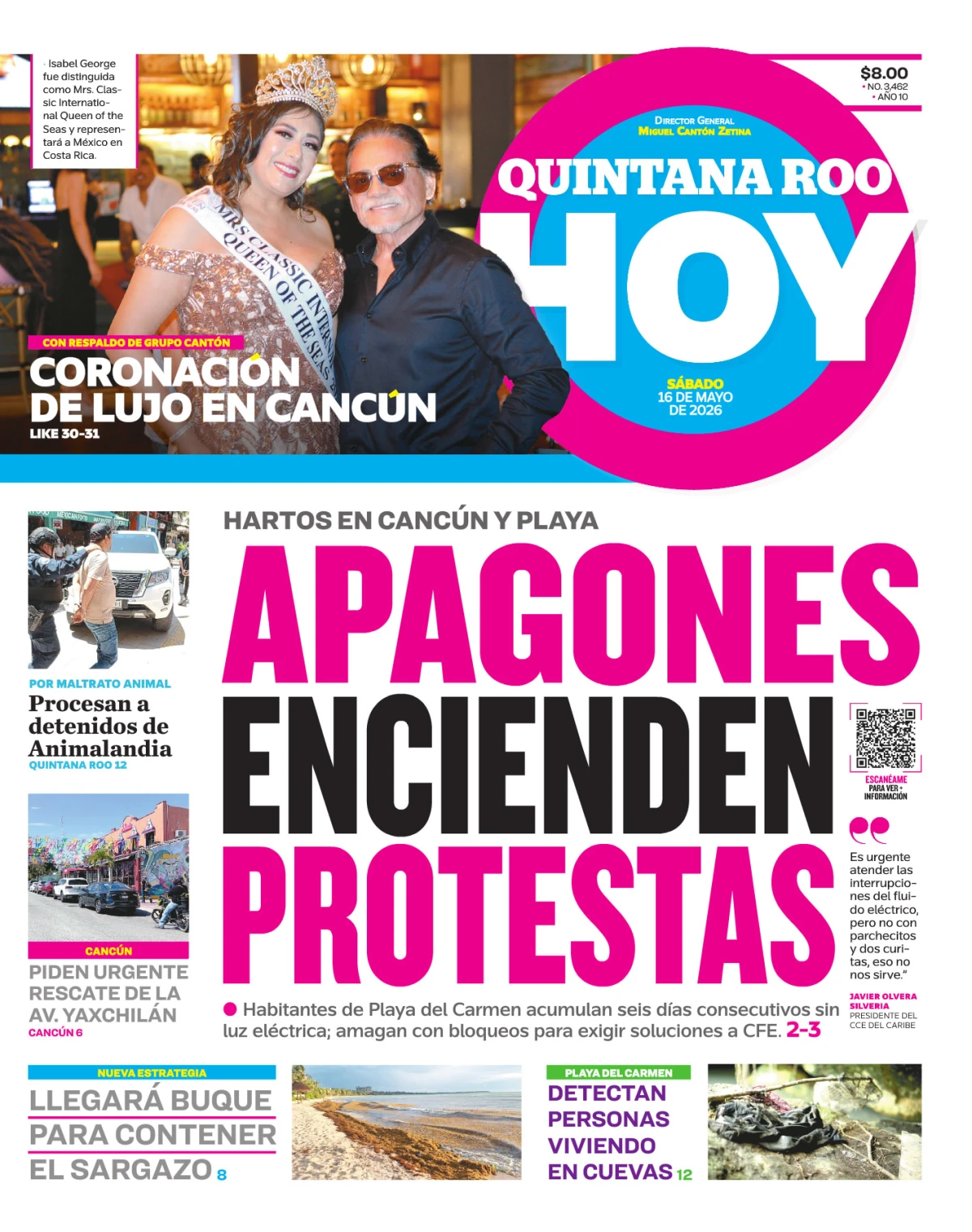 Portada de Quintana Roo Hoy (portada)