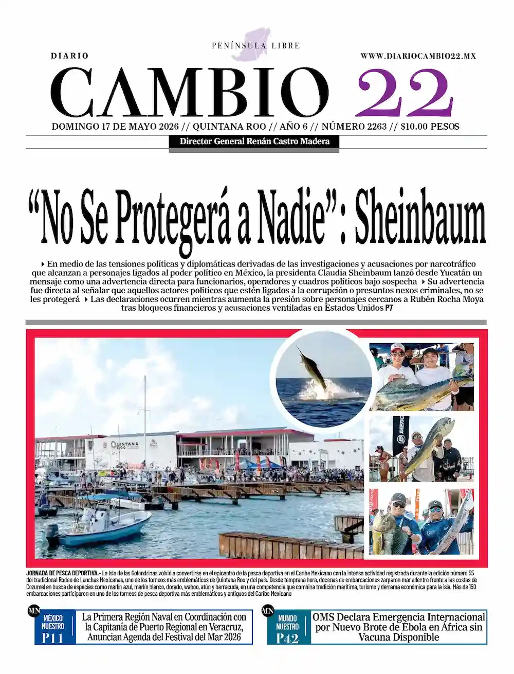 Portada de Diario Cambio 22 (portada)