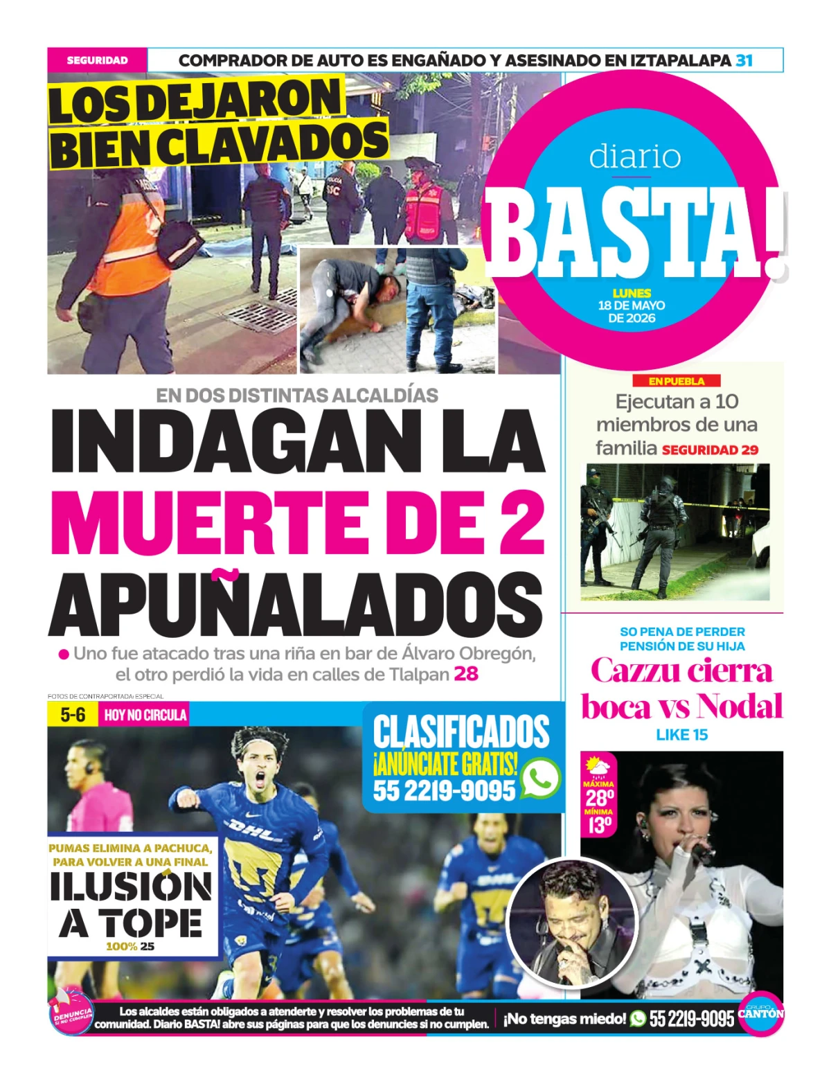 Portada de Basta! (contraportada)