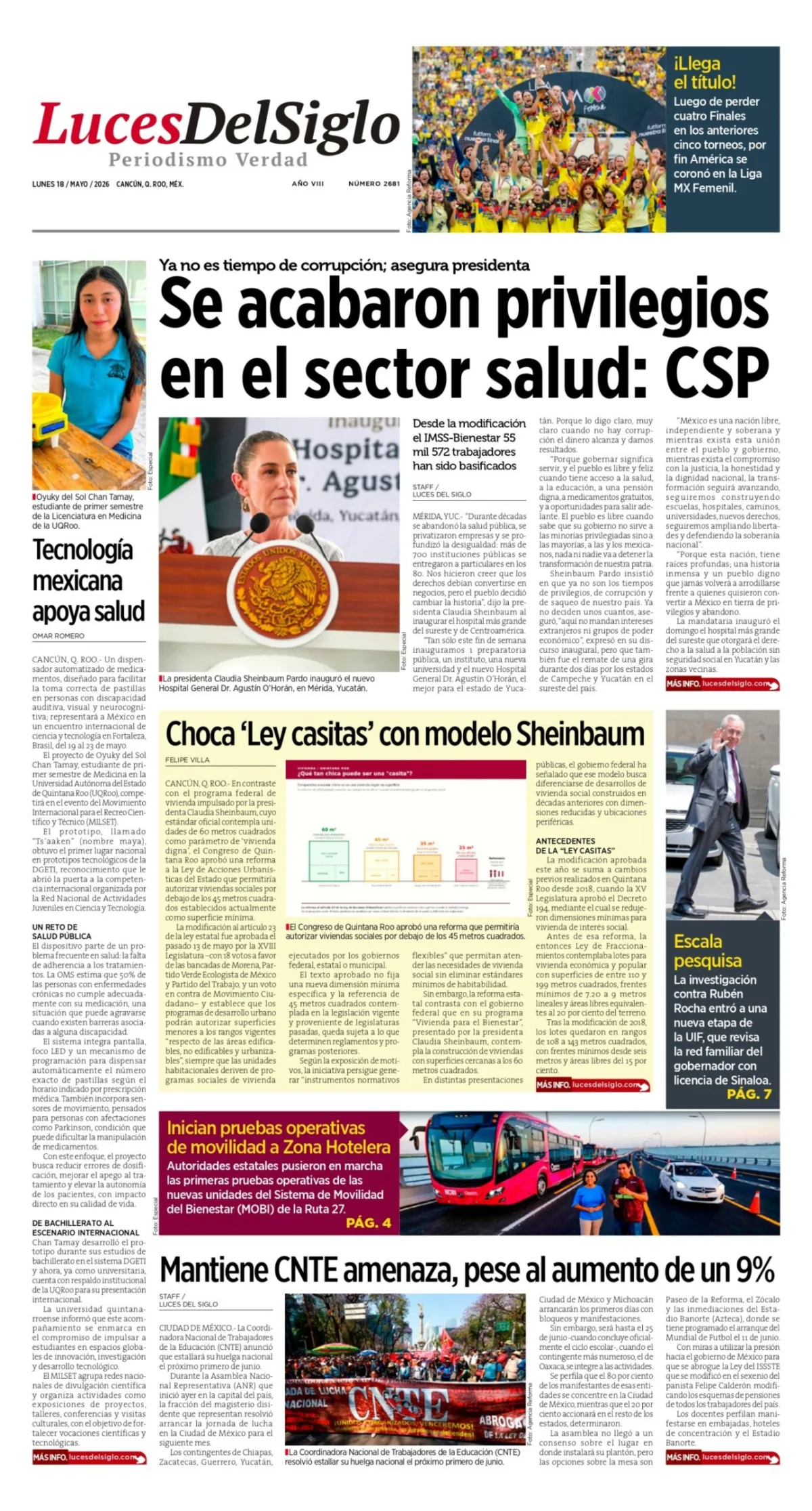 Portada de Luces del Siglo