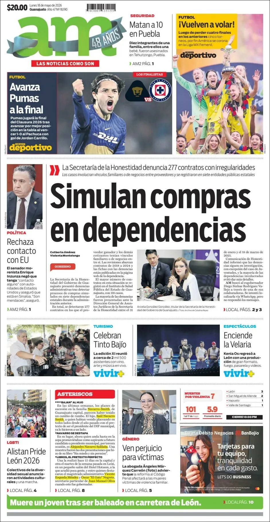 Portada de Am Corredor Industrial del lunes, 18 de mayo de 2026