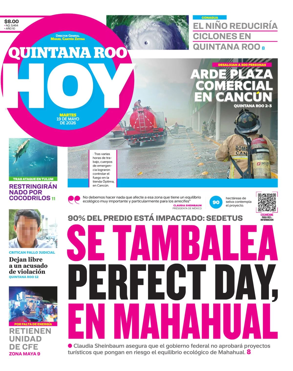 Portada de Quintana Roo Hoy (portada)