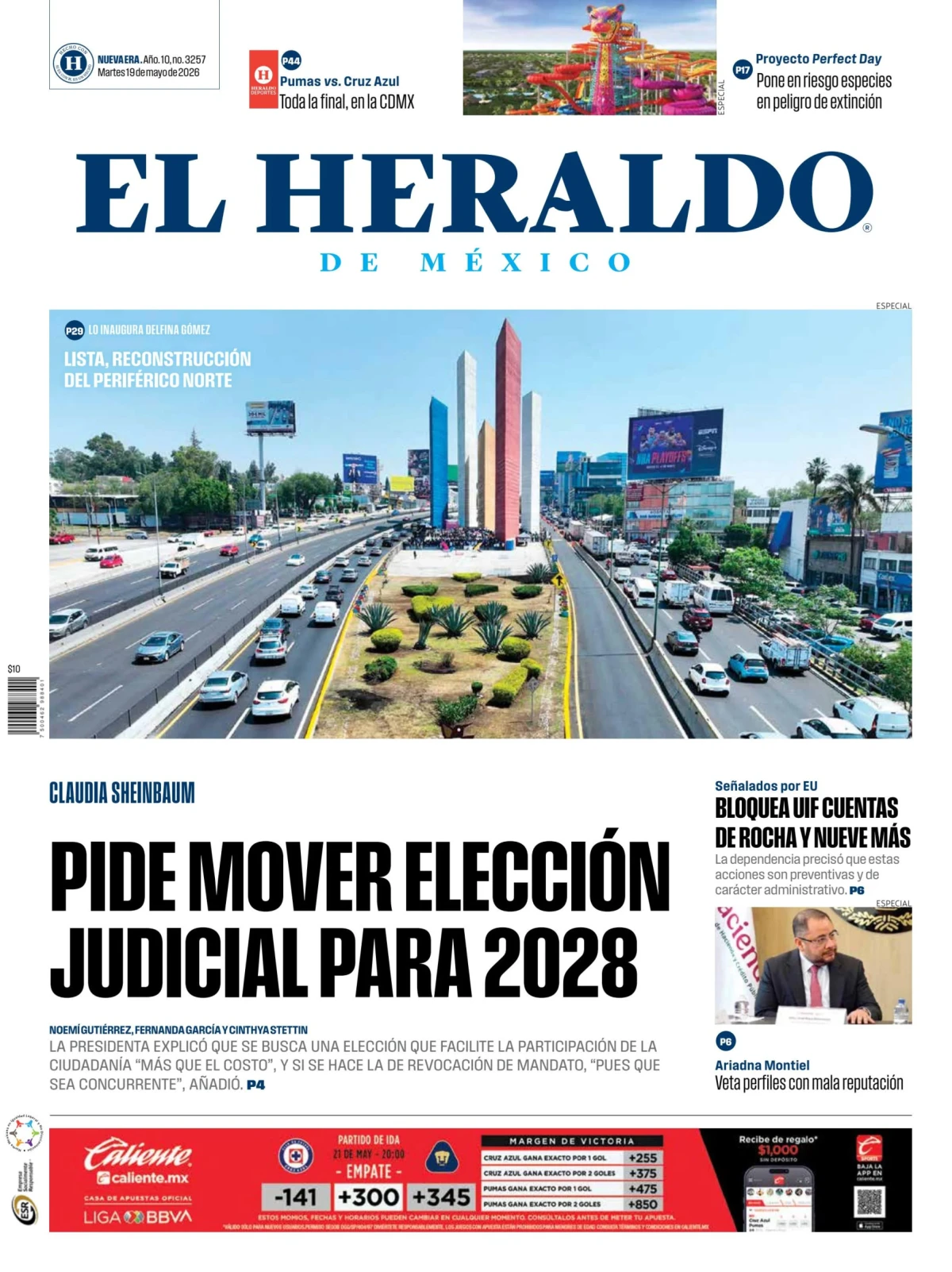 Portada de El Heraldo de Mexico
